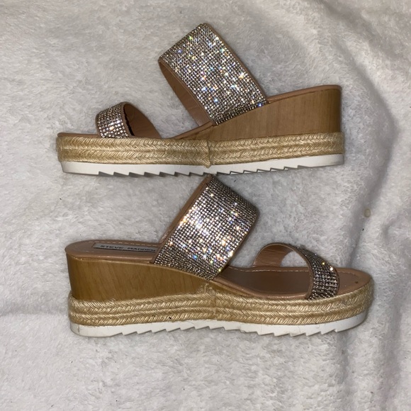 Steve Madden Platform Rhinestone Sandals - Picture 1 of 4